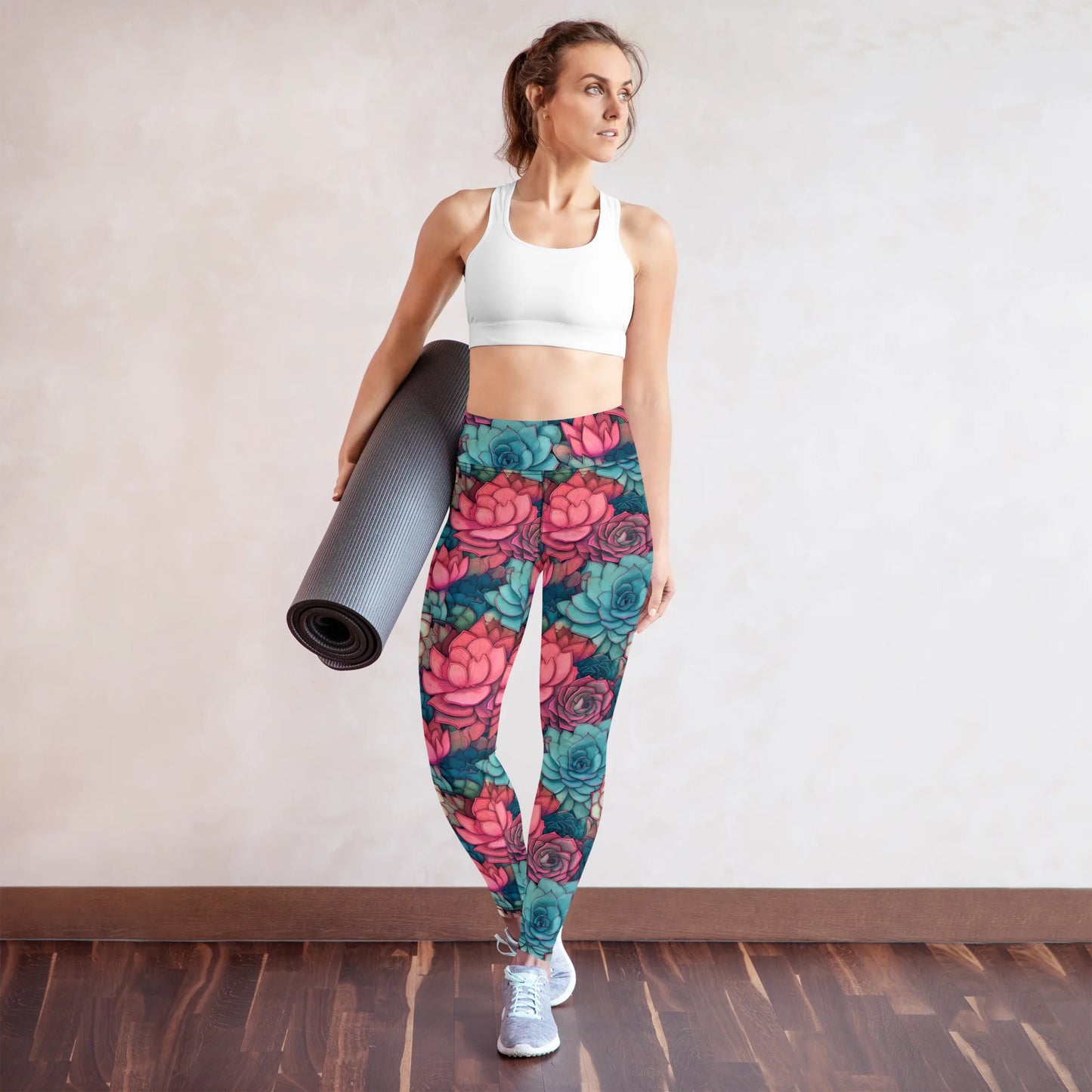 Bright Eternal Flowers Fantasy Yoga Leggings