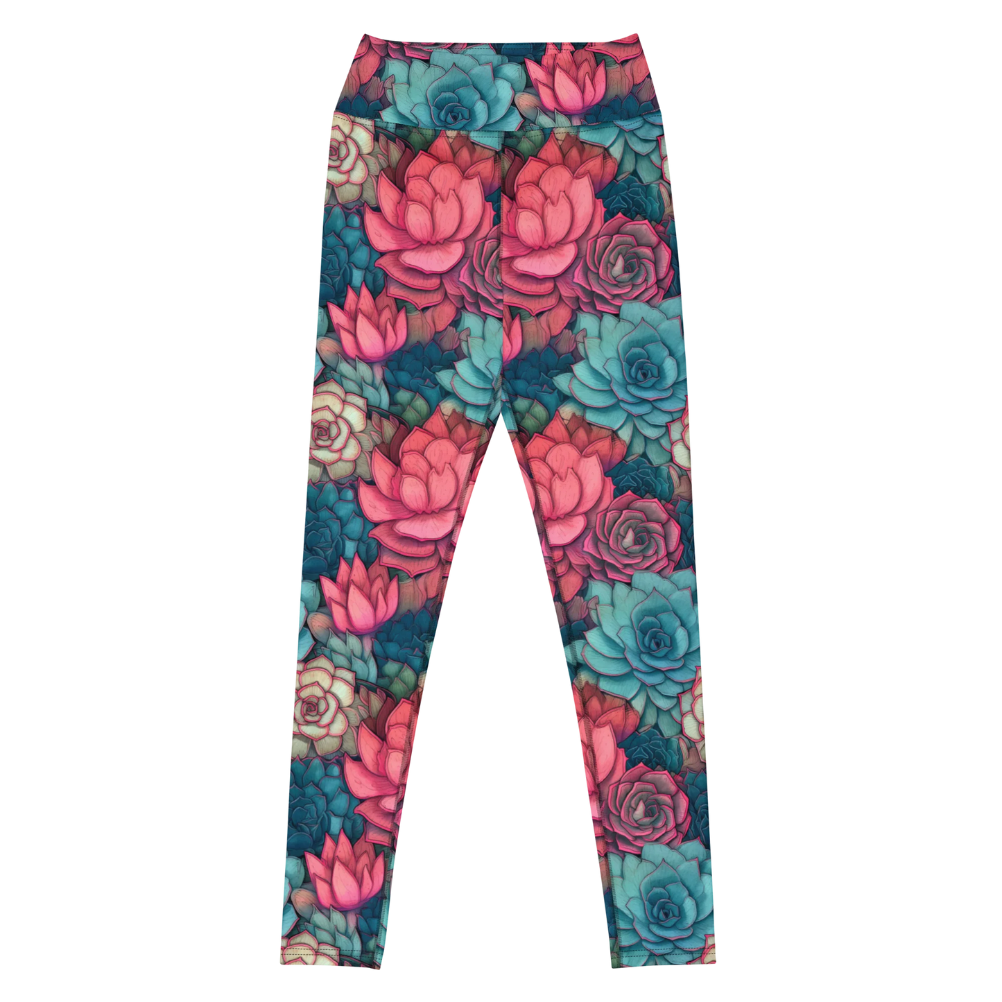 Bright Eternal Flowers Fantasy Yoga Leggings