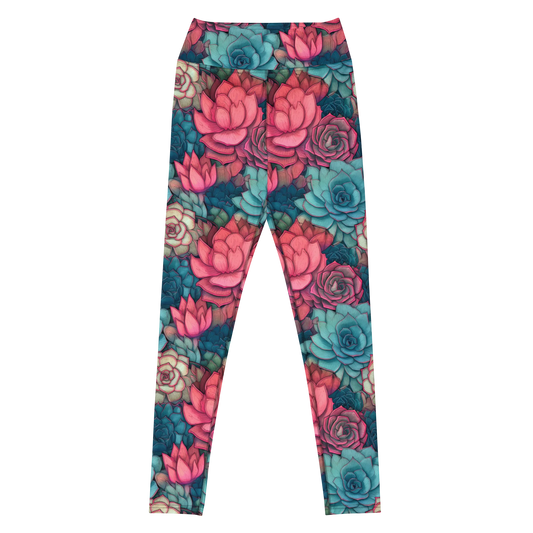 Bright Eternal Flowers Fantasy Yoga Leggings