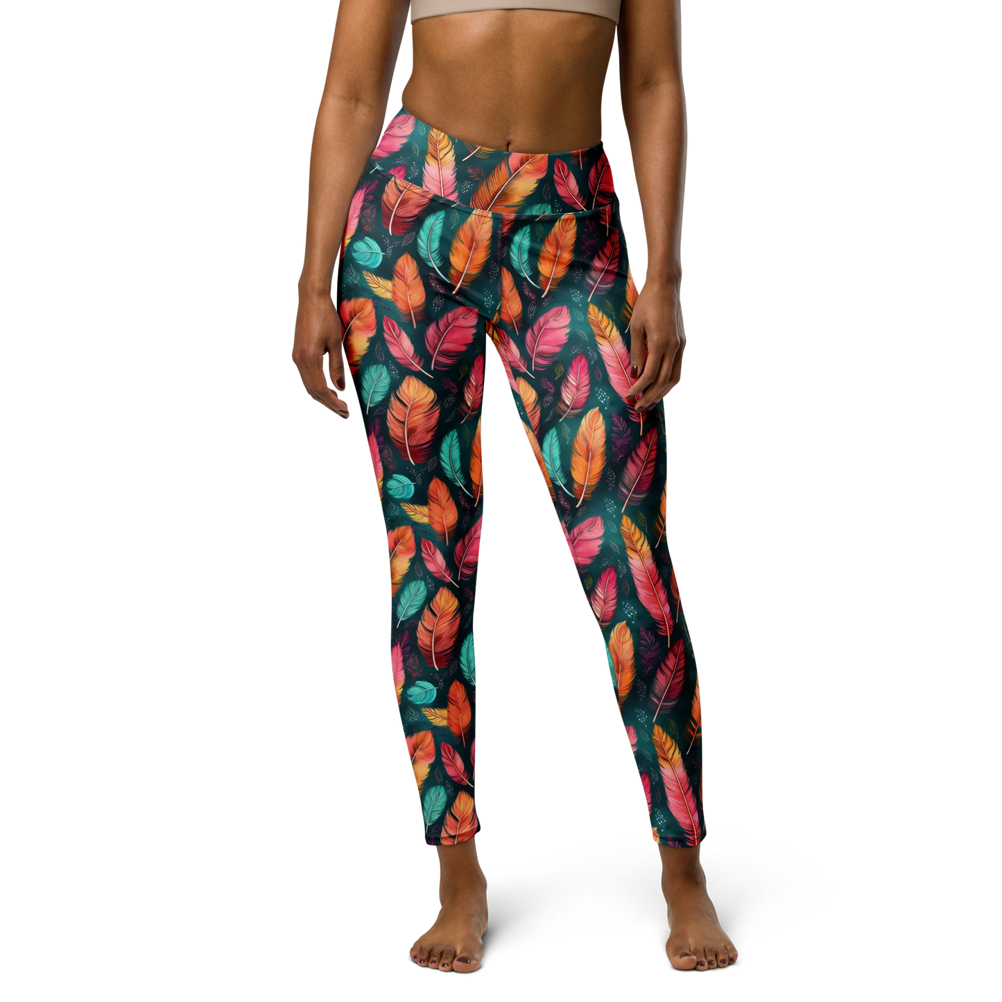 Wonderful Feathers Yoga Leggings