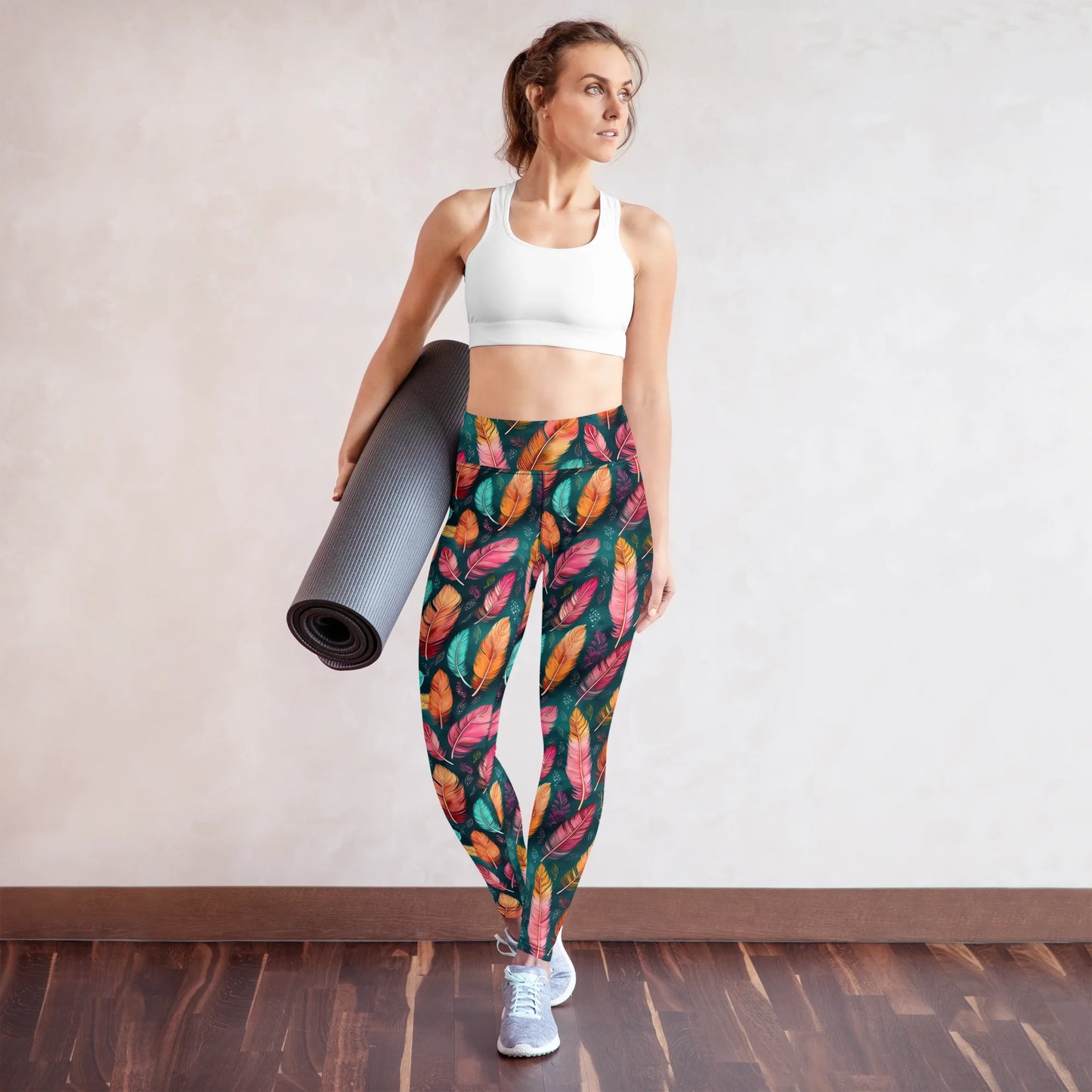 Wonderful Feathers Yoga Leggings