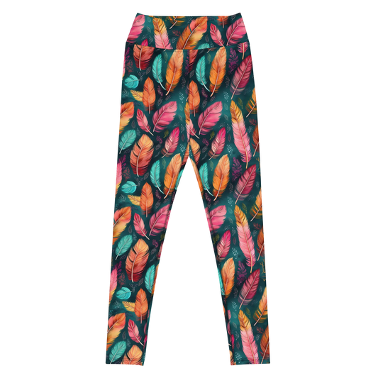 Wonderful Feathers Yoga Leggings