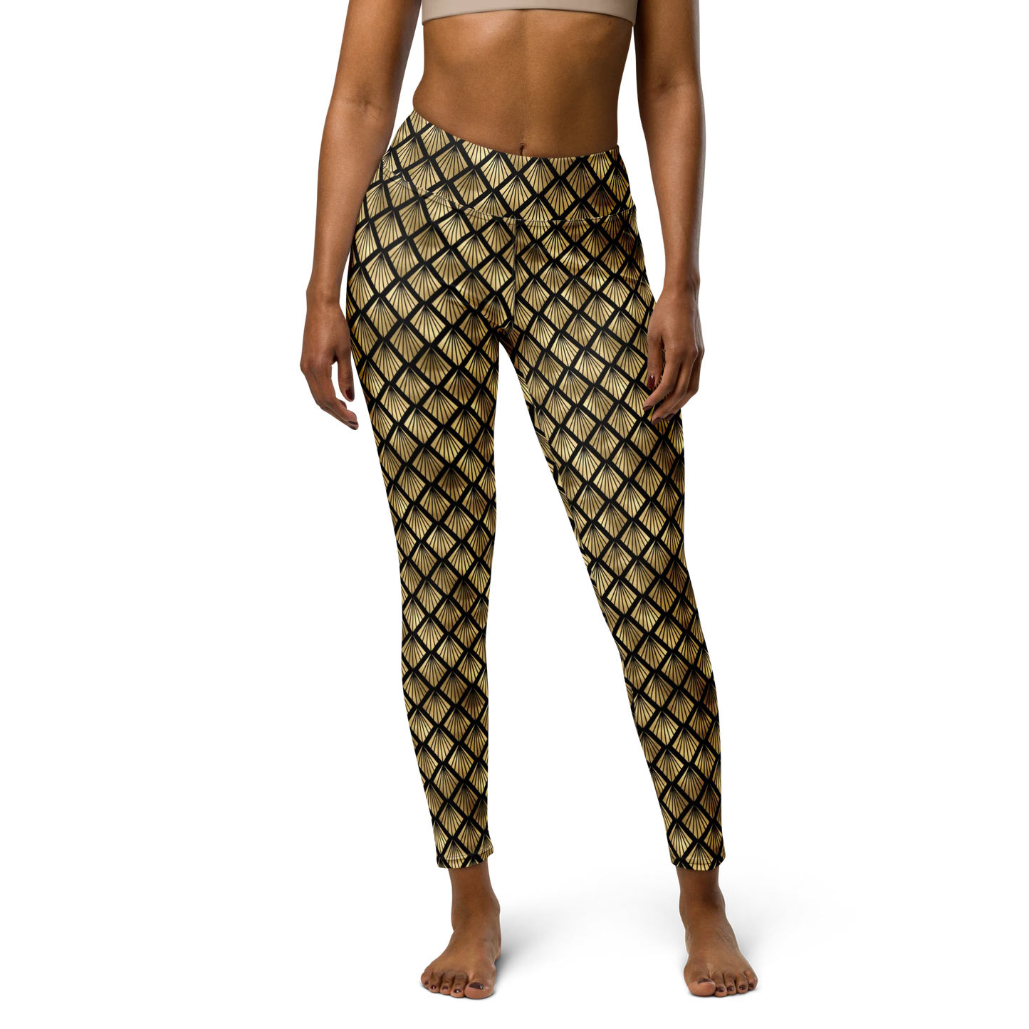 Pineapple Art Deco Fantasy Yoga Leggings