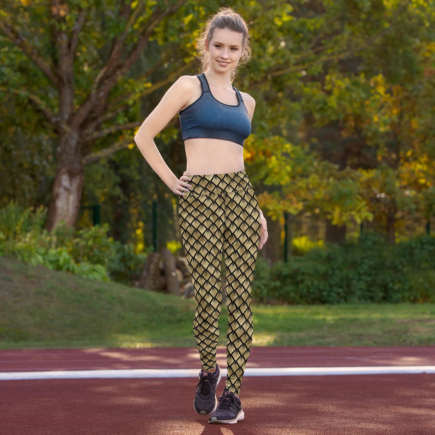 Pineapple Art Deco Fantasy Yoga Leggings