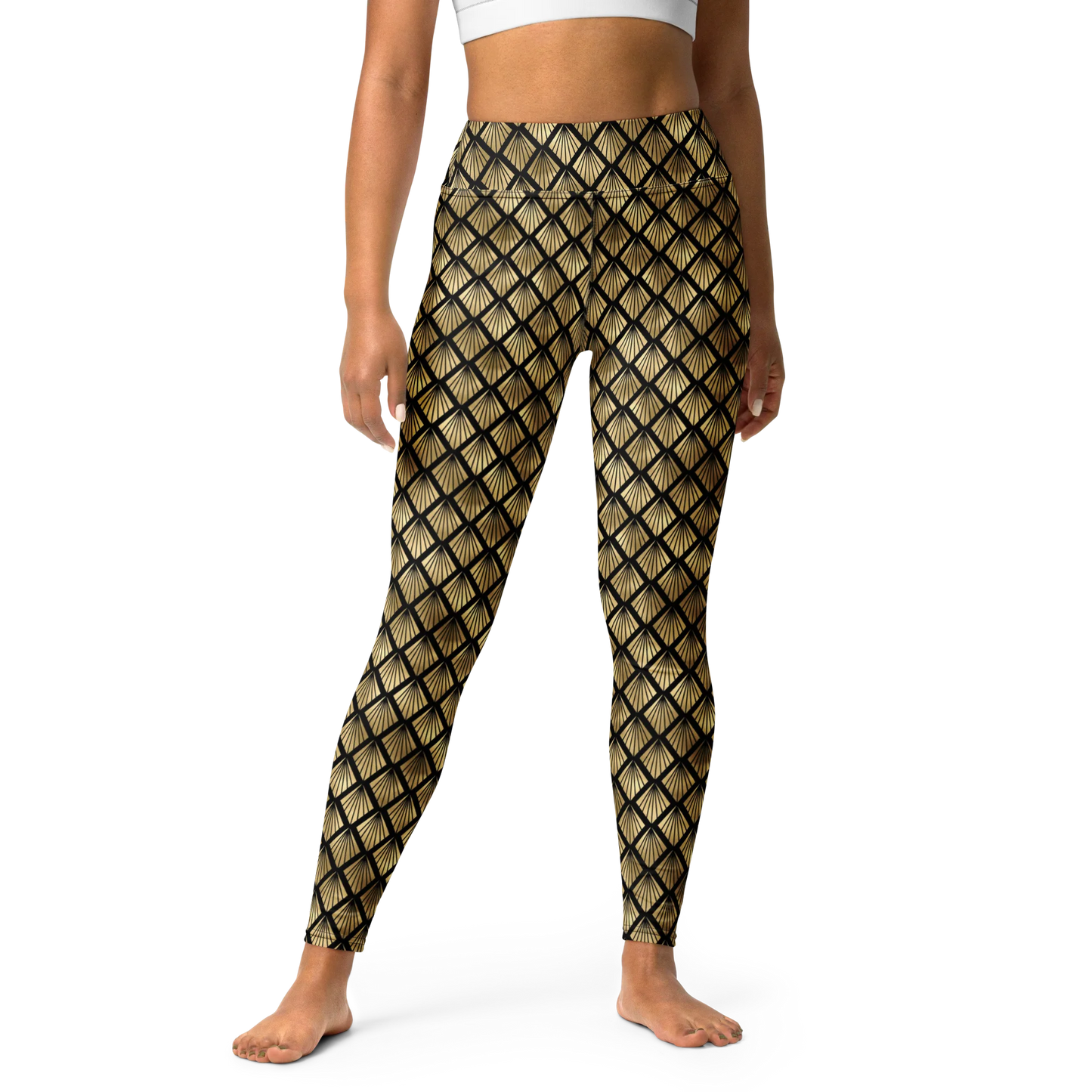 Pineapple Art Deco Fantasy Yoga Leggings
