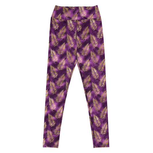 Violet & Gold Tropical Magic Yoga Leggings
