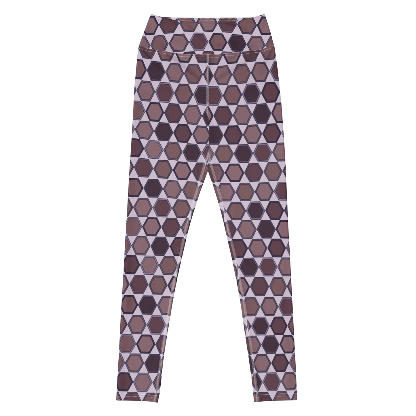 Wine Honeycombs Abstraction Yoga Leggings
