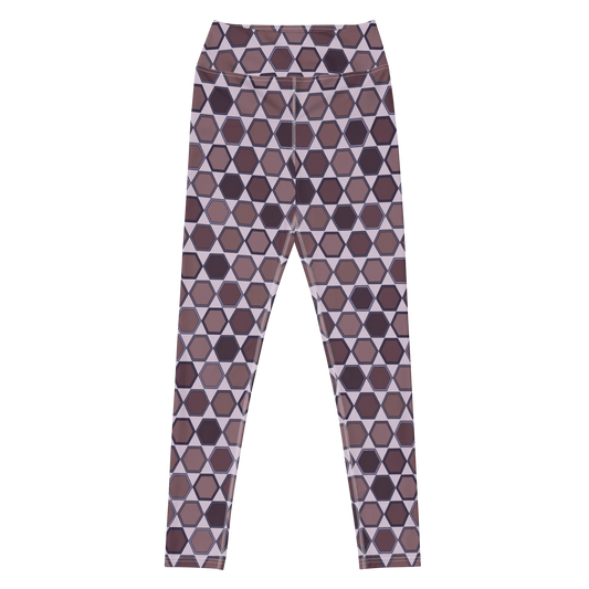Wine Honeycombs Abstraction Yoga Leggings