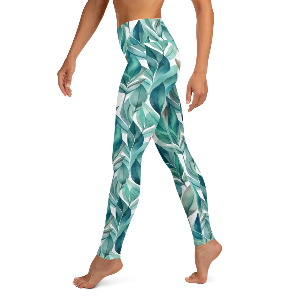 Leafy Chic Yoga Leggings