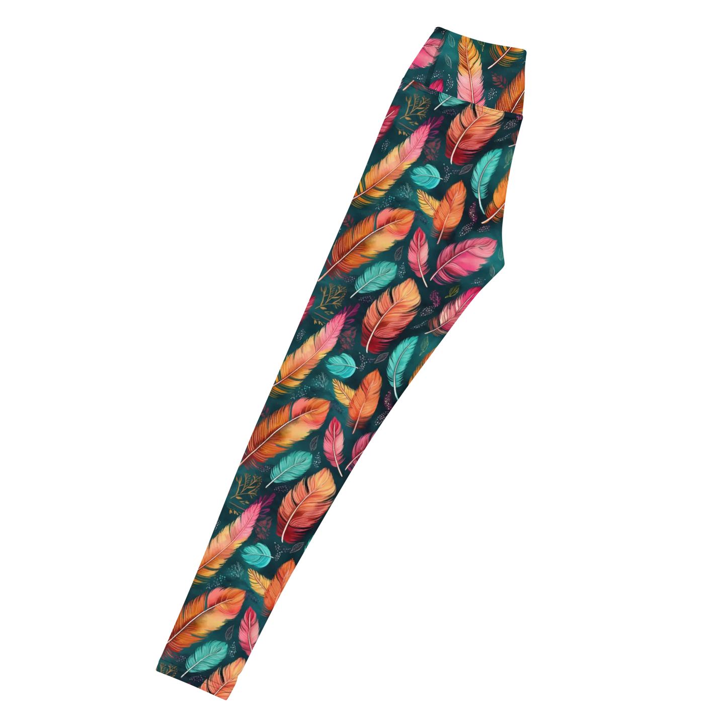 Wonderful Feathers Yoga Leggings