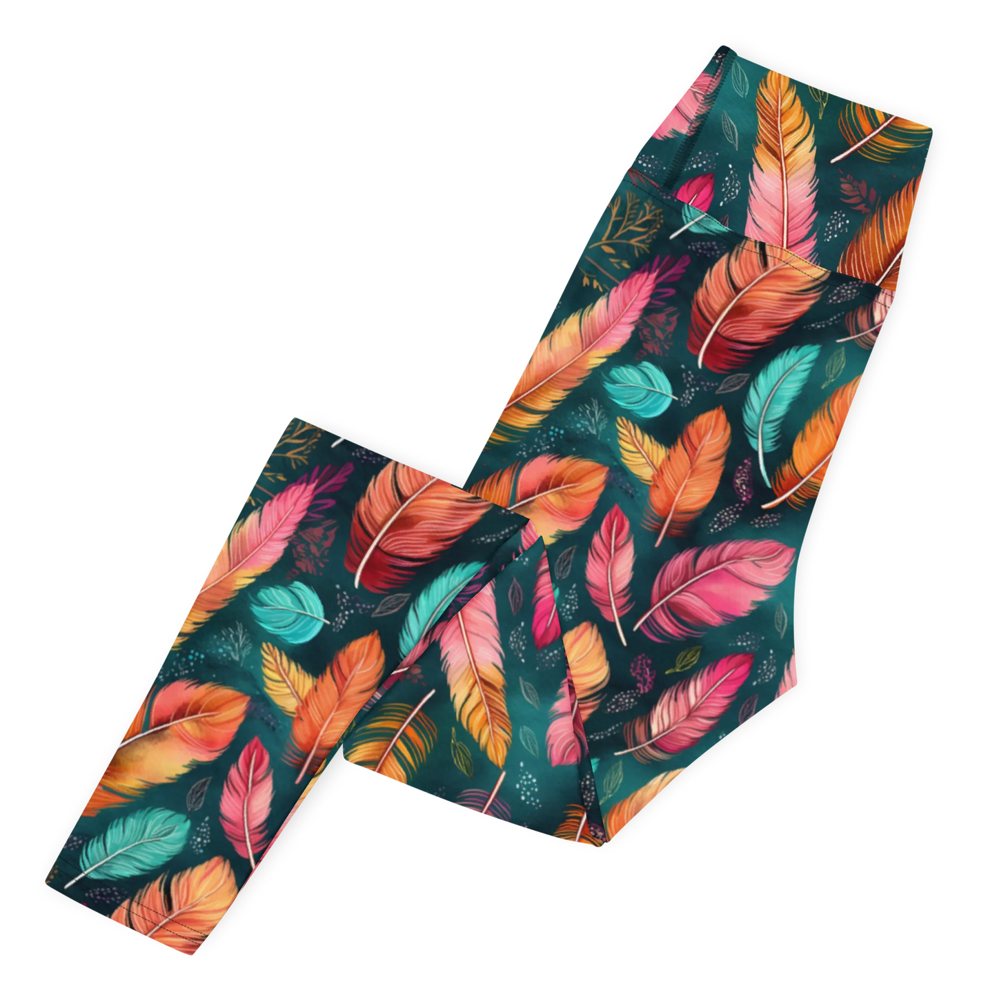 Wonderful Feathers Yoga Leggings