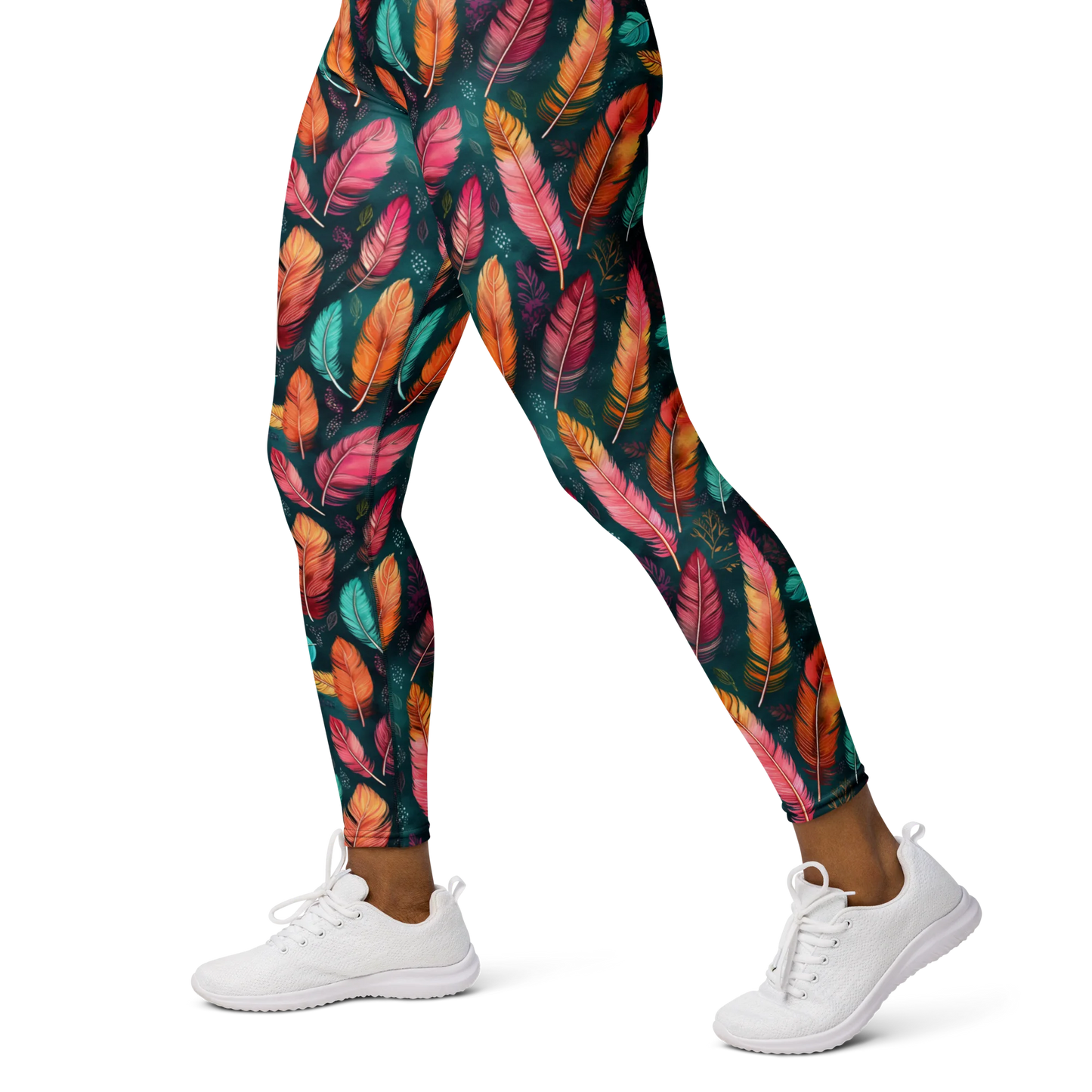 Wonderful Feathers Yoga Leggings