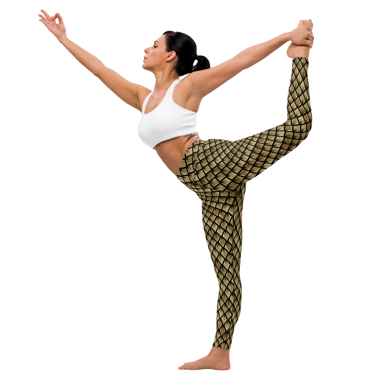 Pineapple Art Deco Fantasy Yoga Leggings