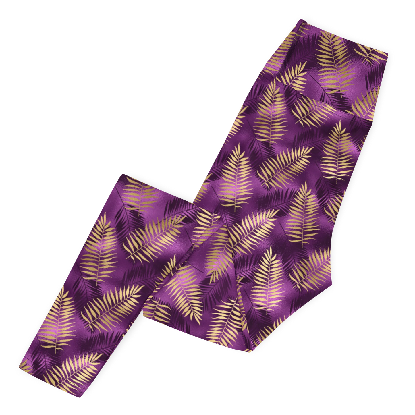 Violet & Gold Tropical Magic Yoga Leggings