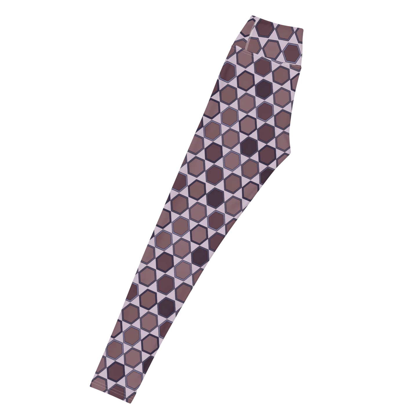Wine Honeycombs Abstraction Yoga Leggings