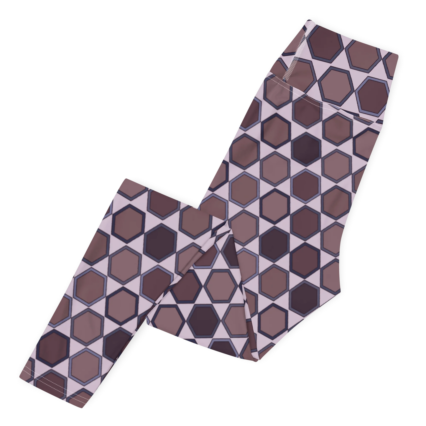 Wine Honeycombs Abstraction Yoga Leggings
