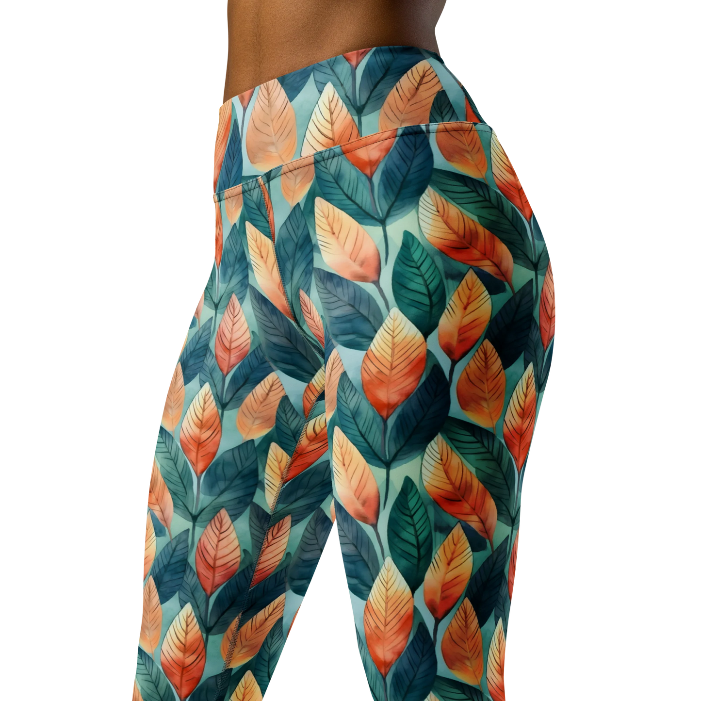 Leafy Minimalism Yoga Leggings