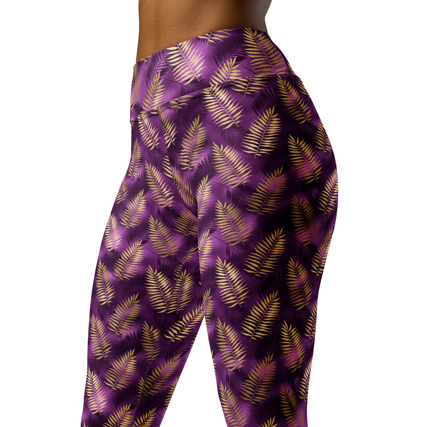 Violet & Gold Tropical Magic Yoga Leggings