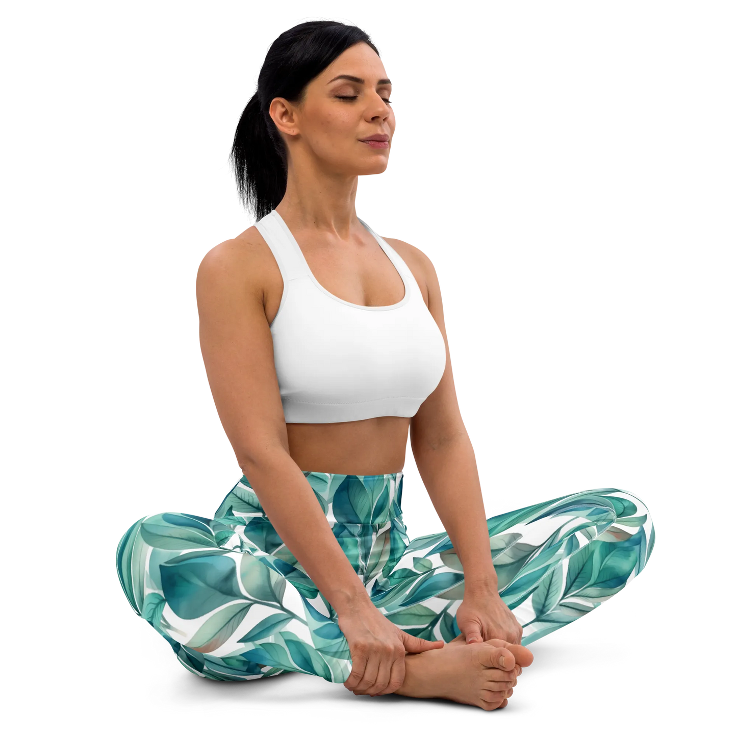 Leafy Chic Yoga Leggings