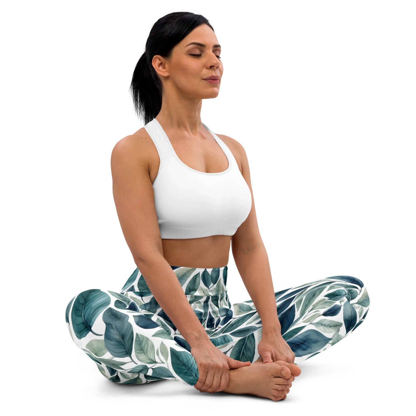 Sleek Foliage Yoga Leggings