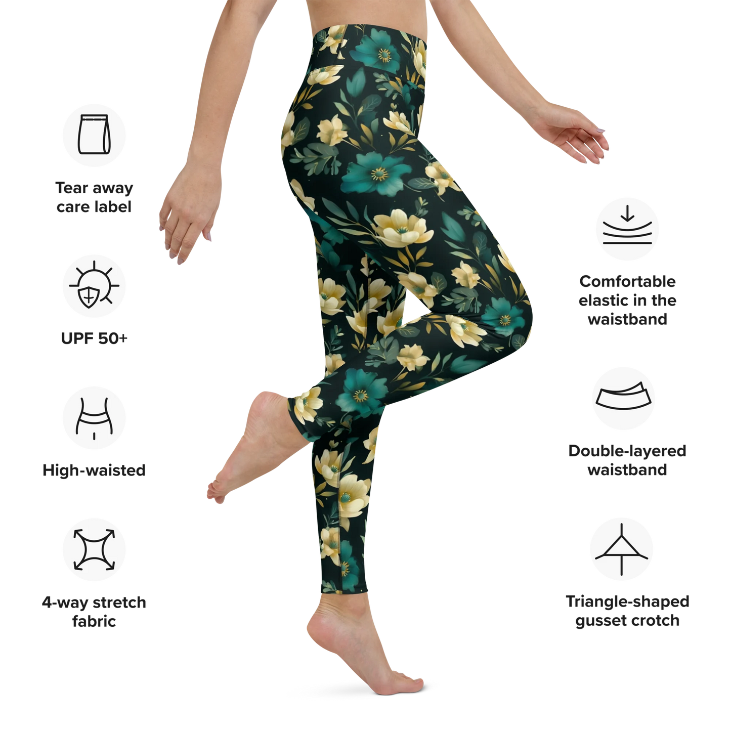 Minimalist Blooms Yoga Leggings