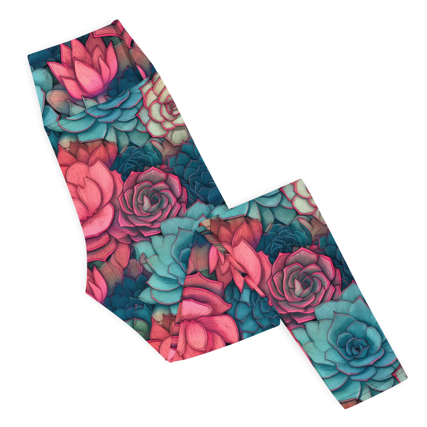 Bright Eternal Flowers Fantasy Yoga Leggings