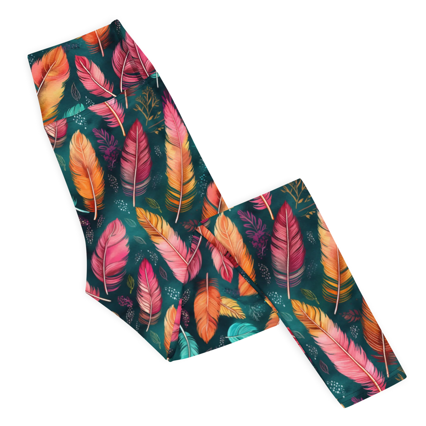 Wonderful Feathers Yoga Leggings