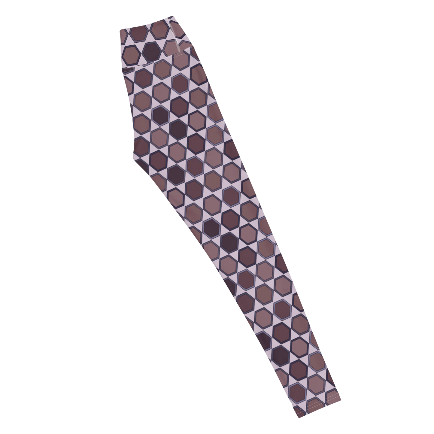 Wine Honeycombs Abstraction Yoga Leggings
