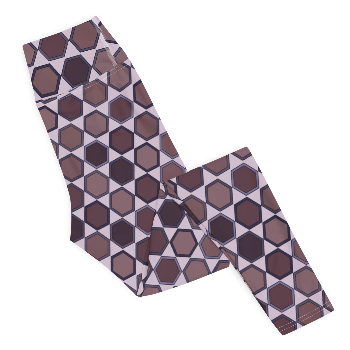 Wine Honeycombs Abstraction Yoga Leggings