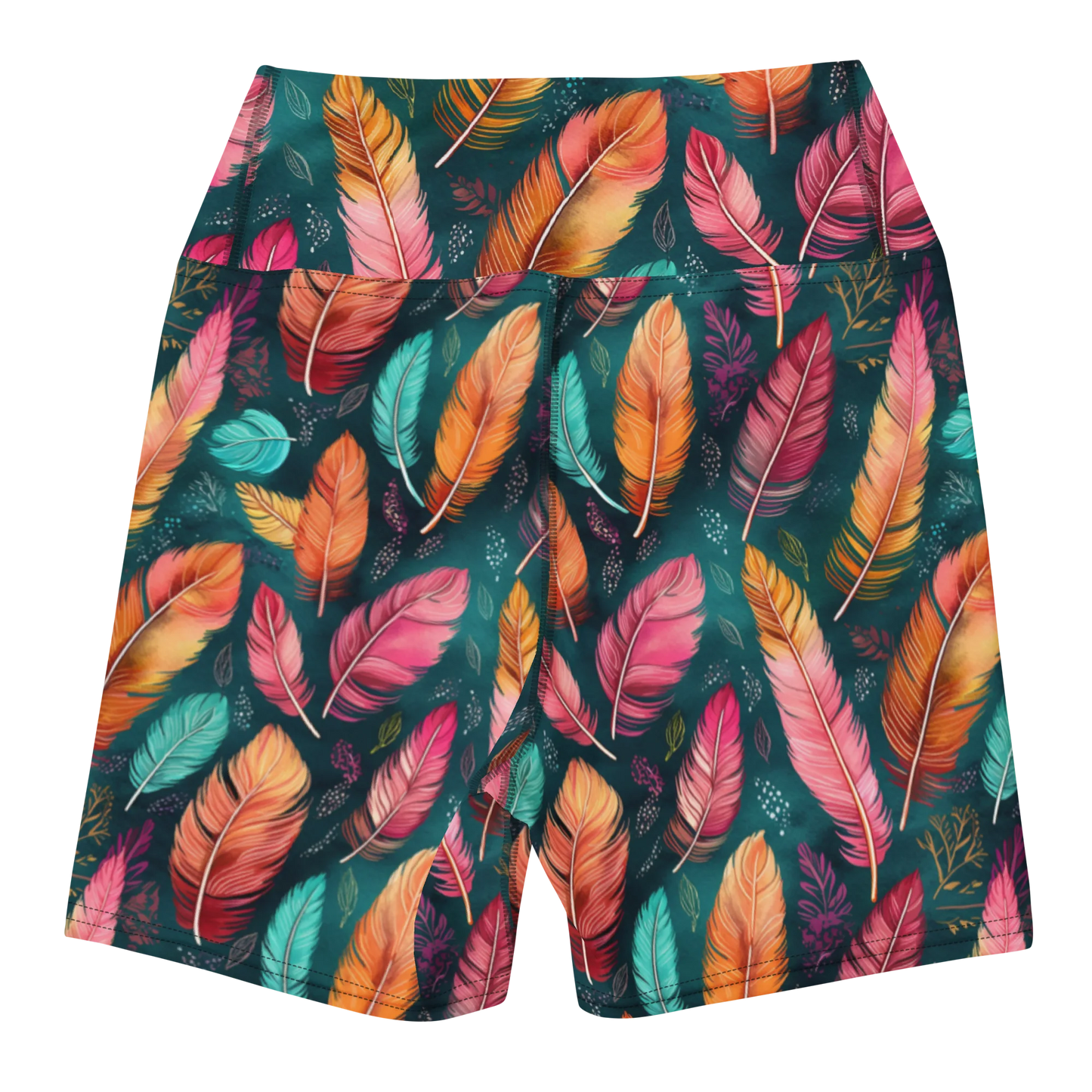 Wonderful Feathers Yoga Shorts