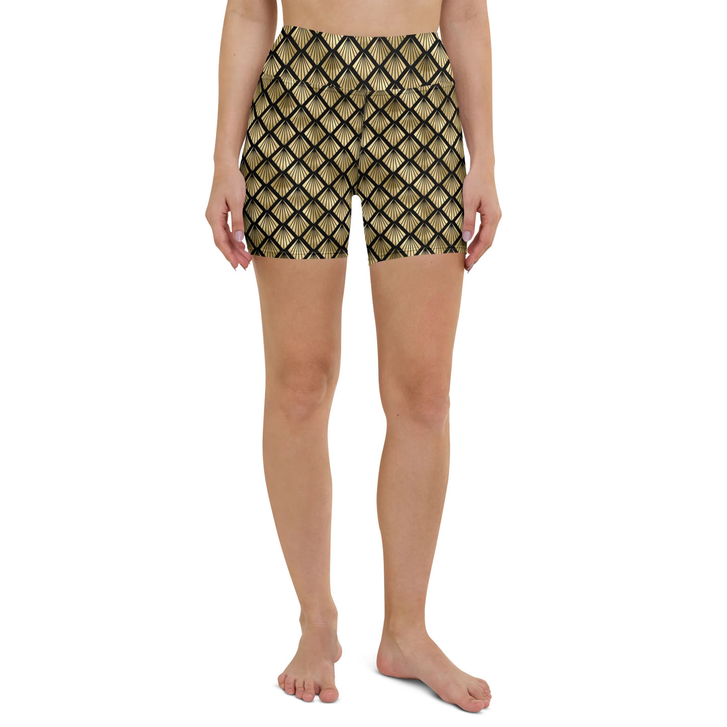 Pineapple Art Deco Fantasy Yoga Shorts