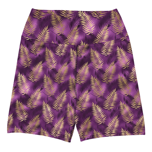 Violet & Gold Tropical Magic Yoga Shorts