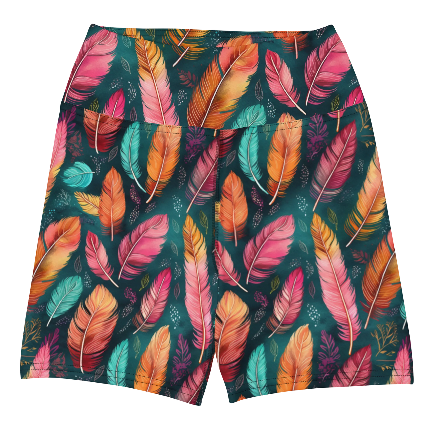 Wonderful Feathers Yoga Shorts