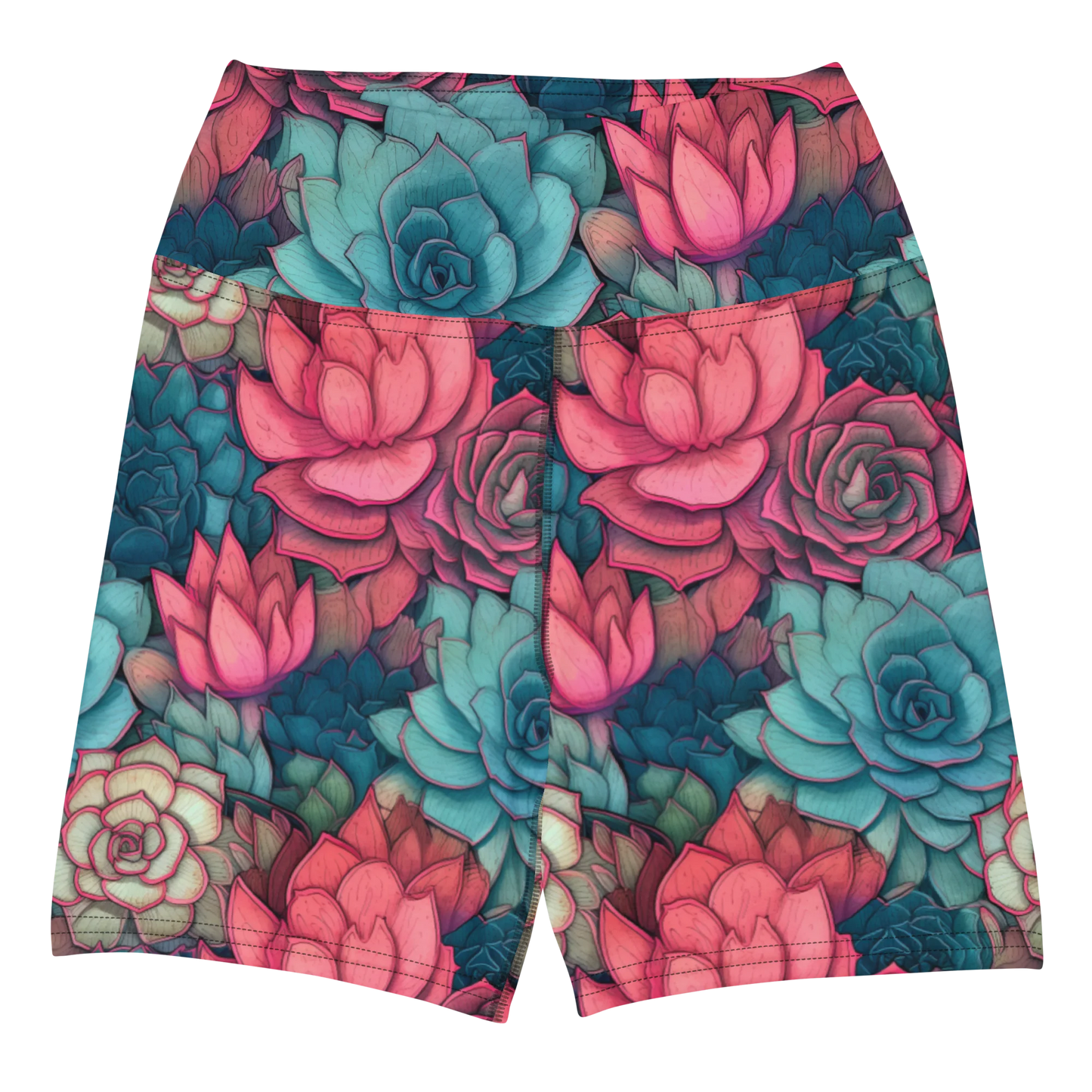Bright Eternal Flowers Fantasy Yoga Shorts