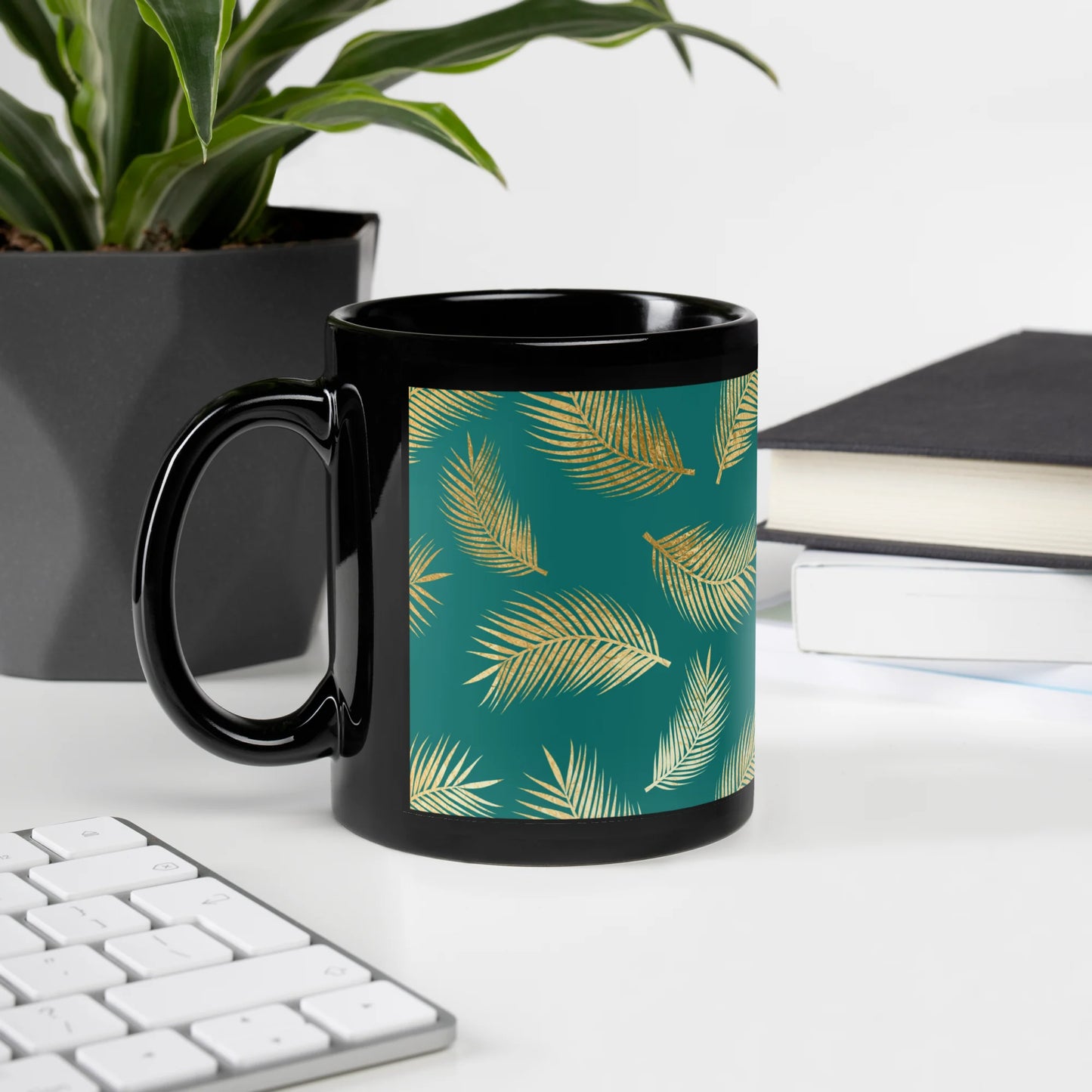 Tropical Vibes Black Mug