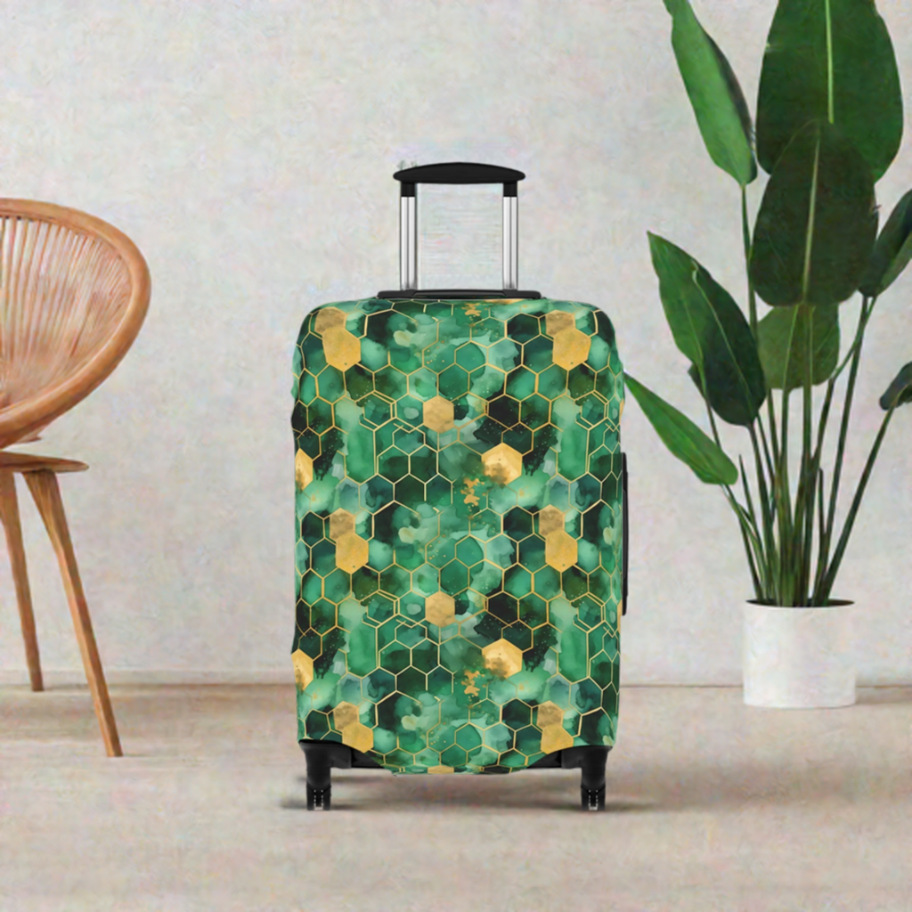 Abstract Verdant Elegance Luggage Cover
