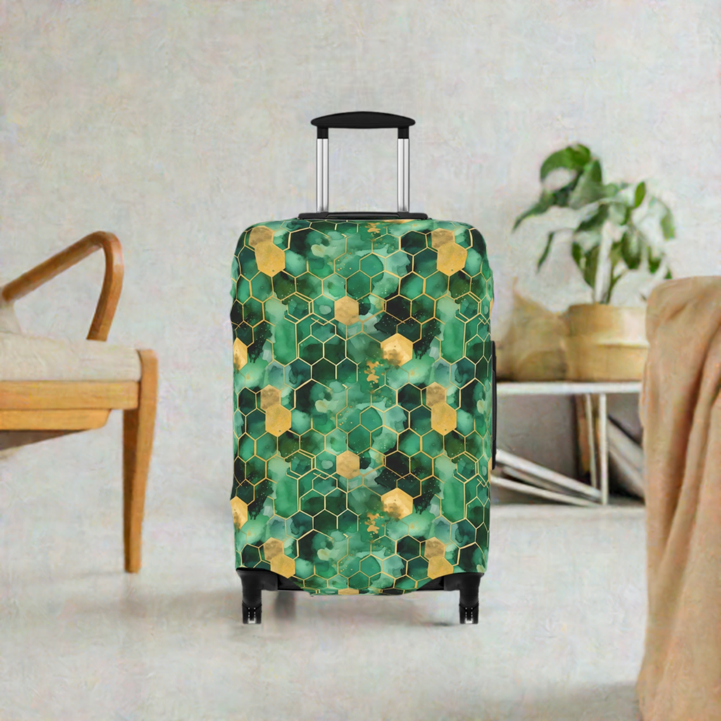 Abstract Verdant Elegance Luggage Cover