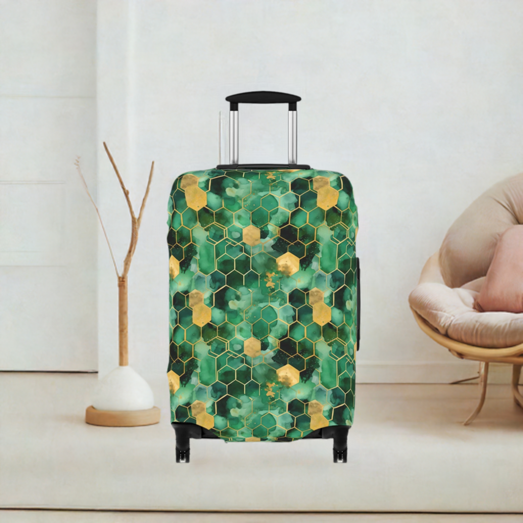 Abstract Verdant Elegance Luggage Cover