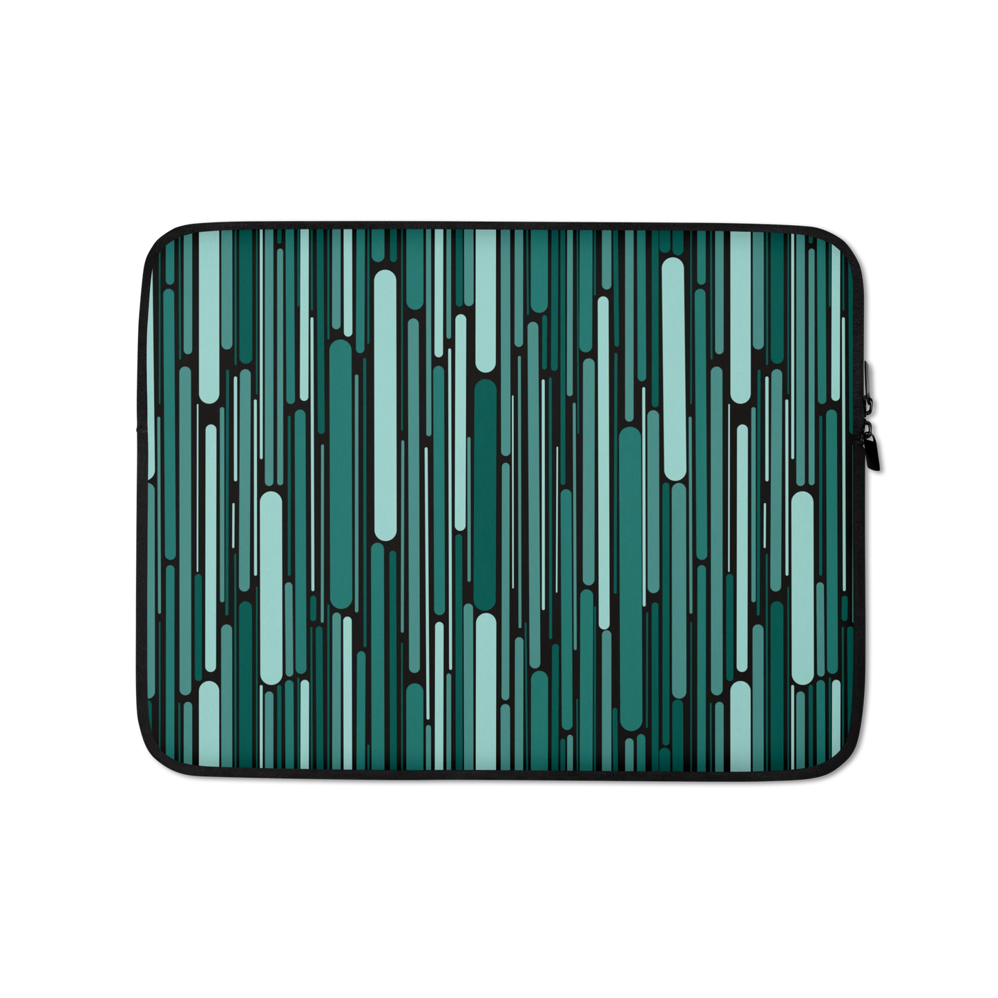 Green Rain Ornament Laptop Sleeve