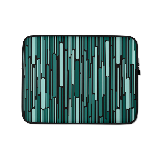 Green Rain Ornament Laptop Sleeve
