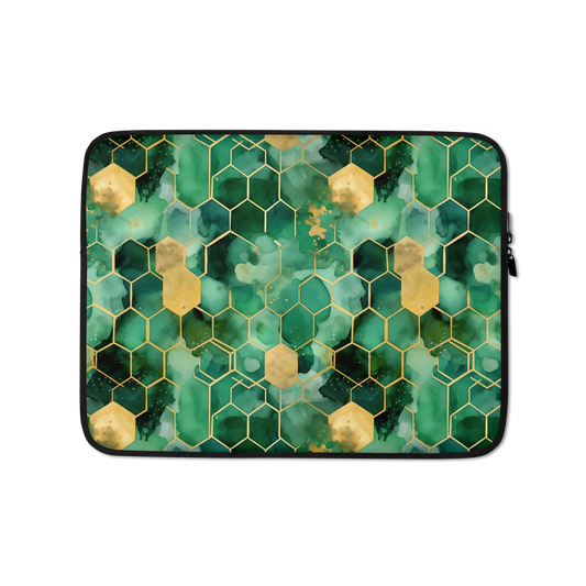 Abstract Verdant Elegance Laptop Sleeve