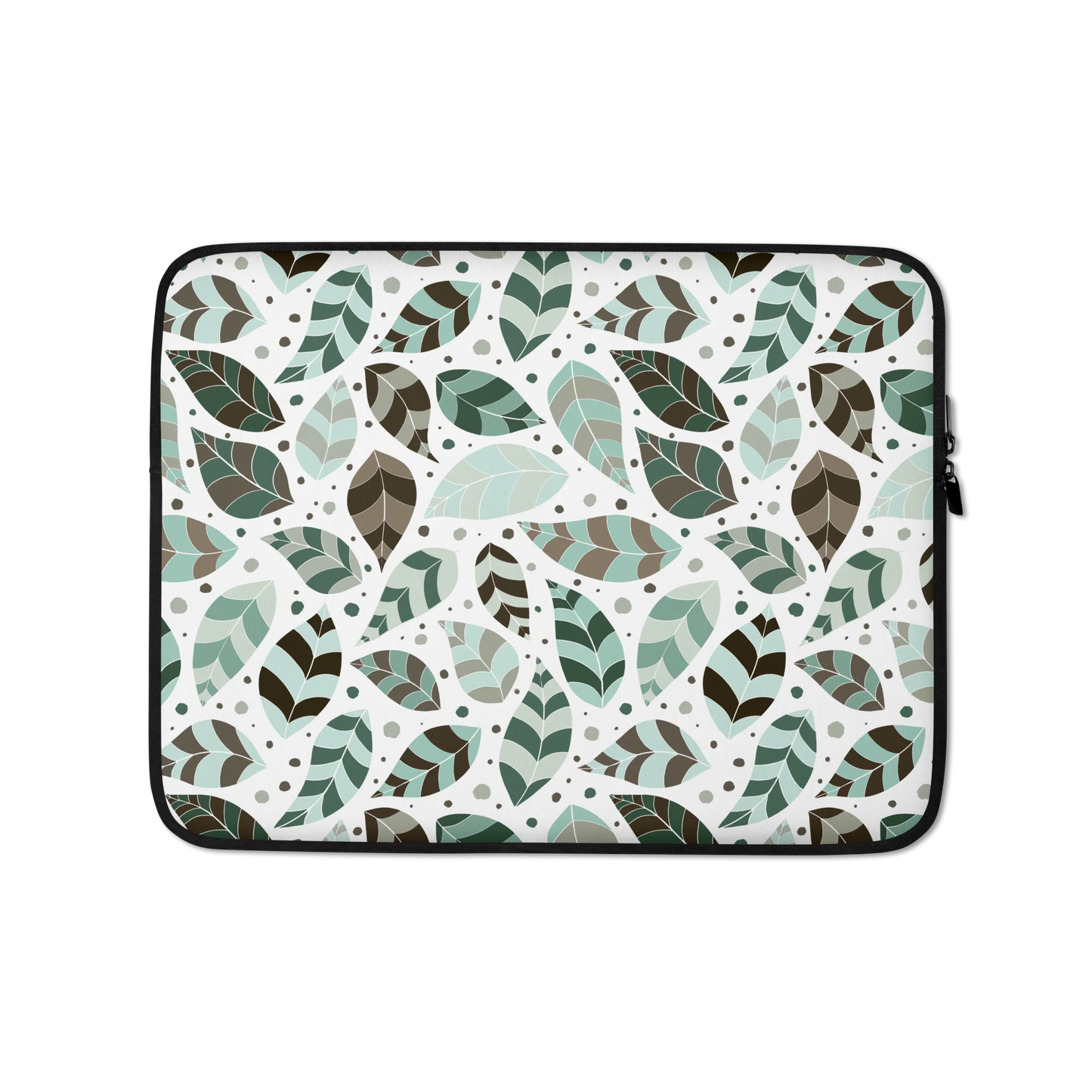 Green Leafy Ornament Laptop Sleeve