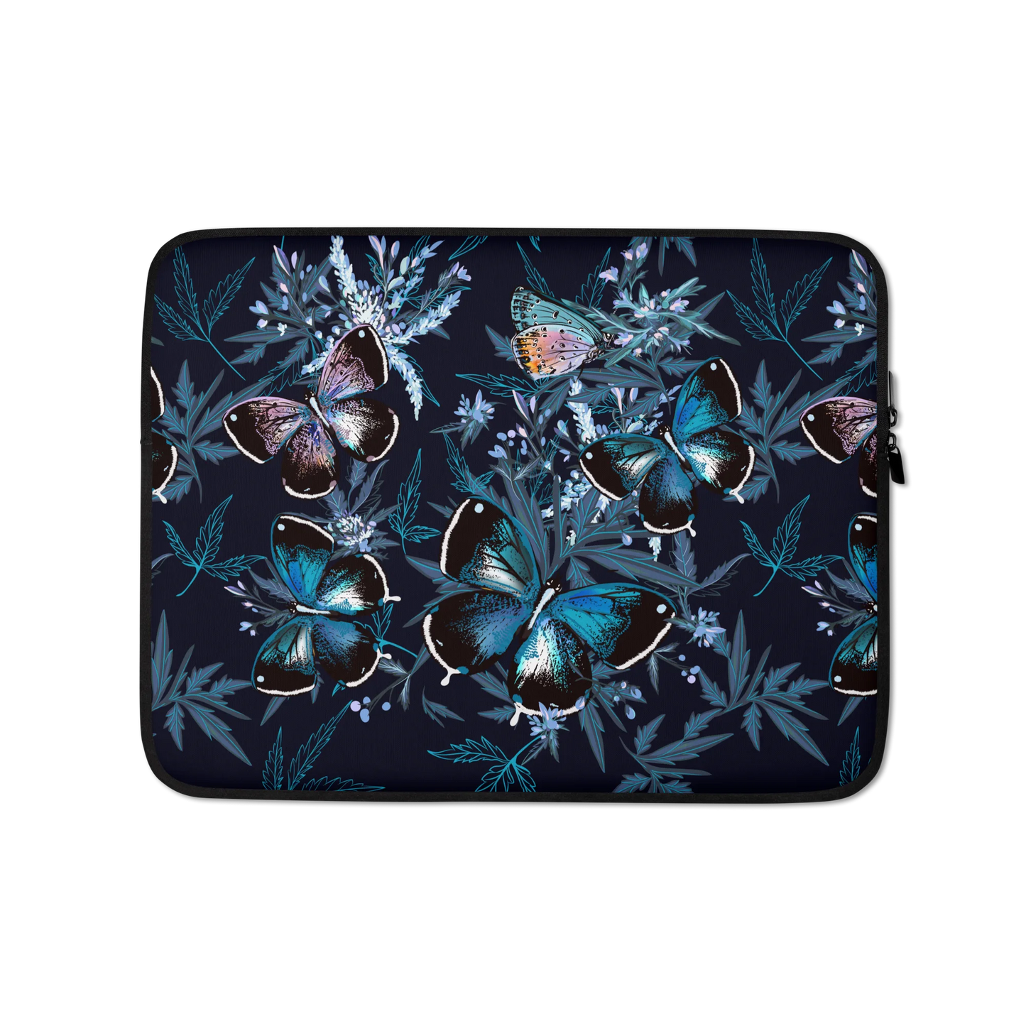 Night Flight of Blue Butterflies Laptop Sleeve