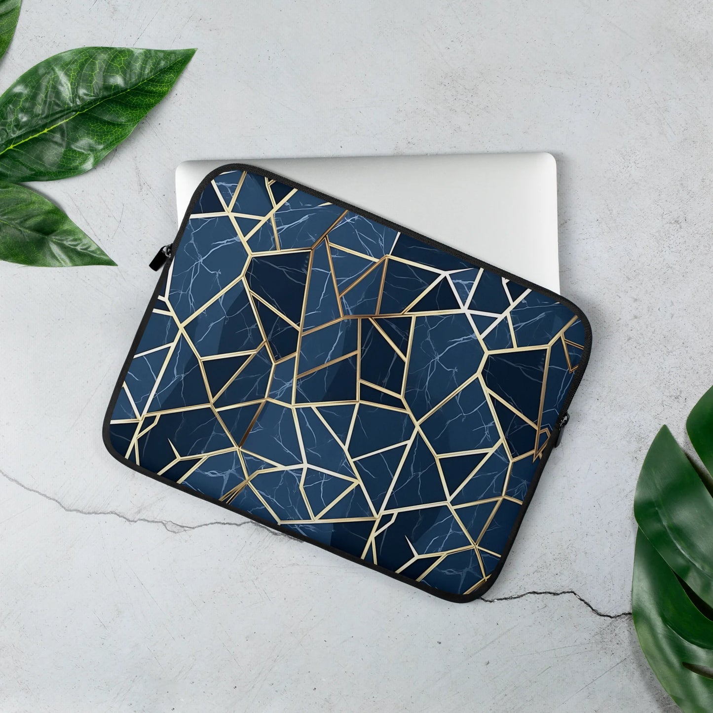 Blue Geometric Nordic Sky Laptop Sleeve
