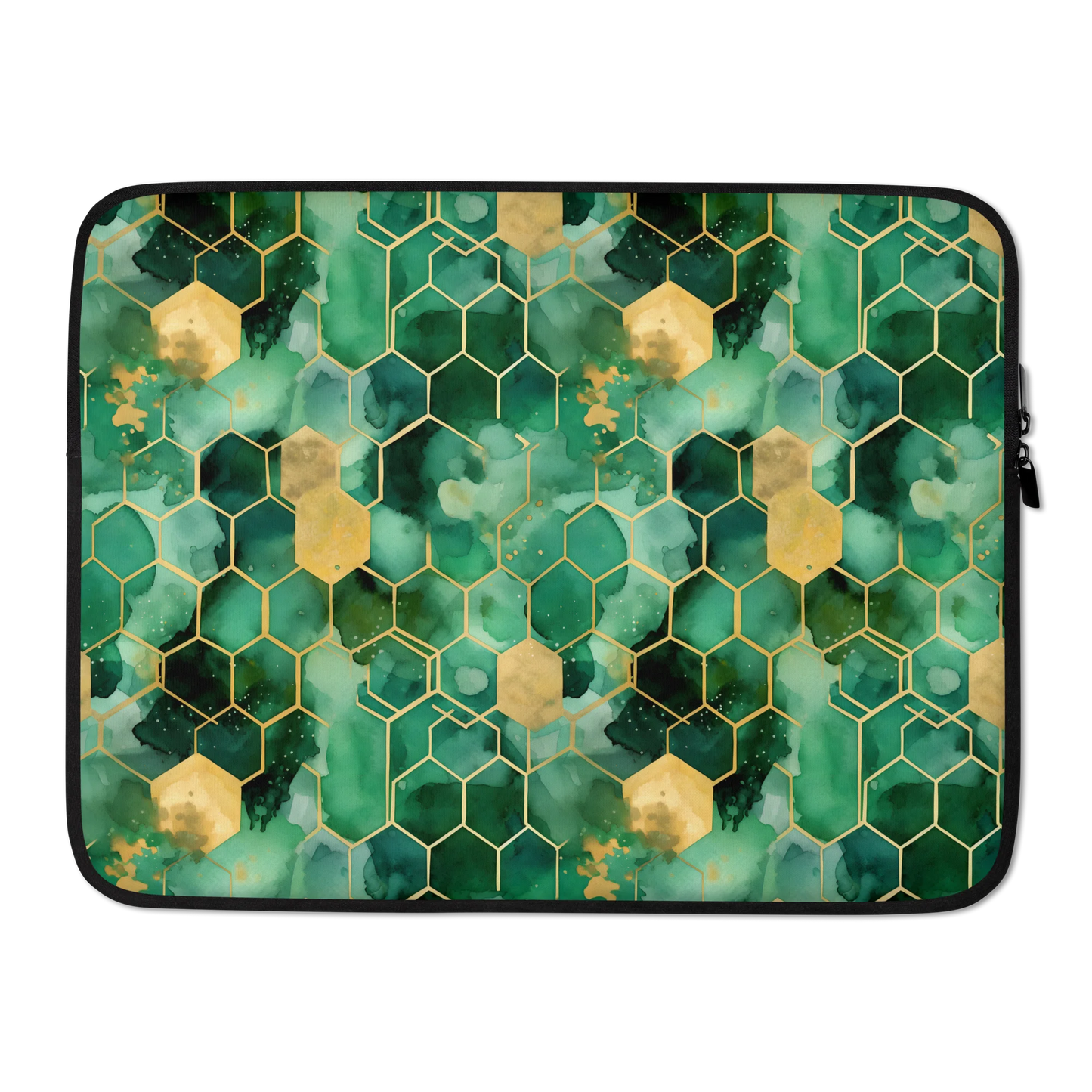 Abstract Verdant Elegance Laptop Sleeve