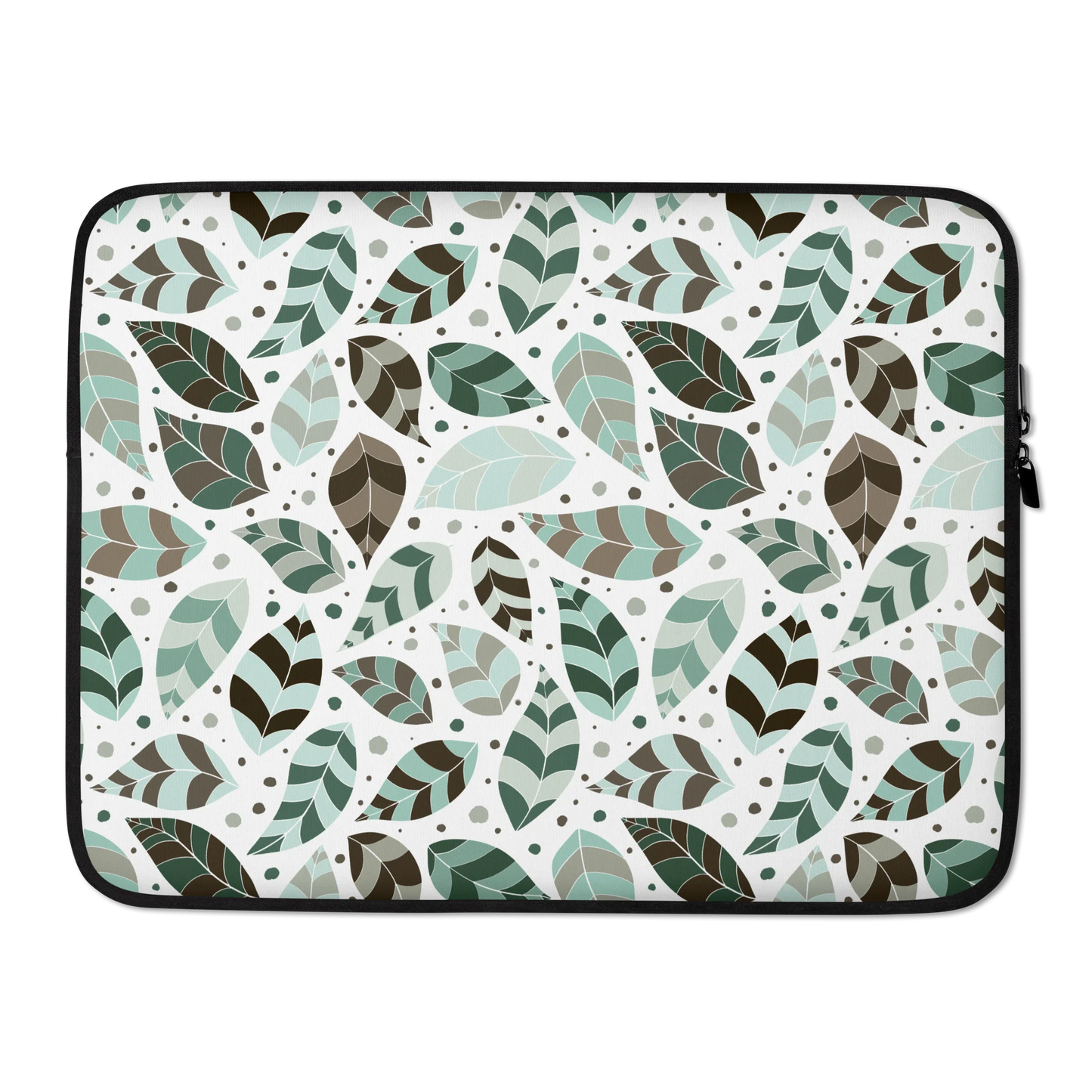Green Leafy Ornament Laptop Sleeve