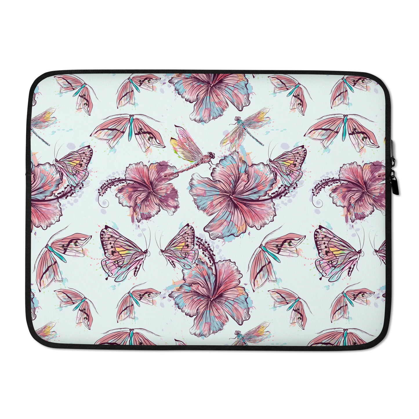 Sophisticated Hibiscus Ornament Laptop Sleeve