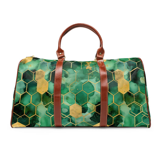 Abstract Verdant Elegance Travel Bag