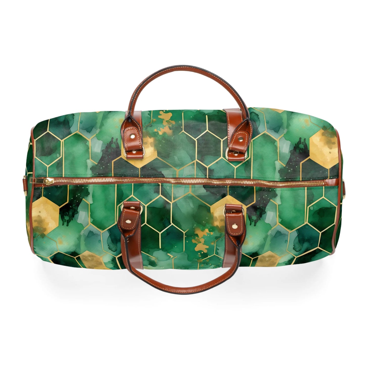 Abstract Verdant Elegance Travel Bag