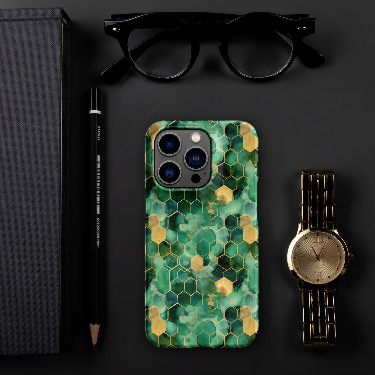 Abstract Verdant Elegance iPhone Case
